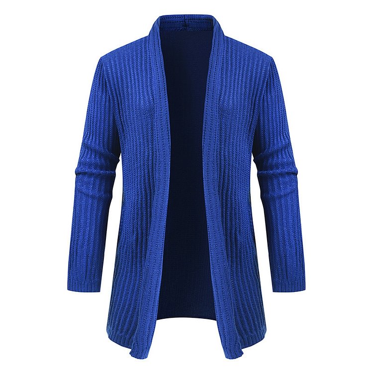 BrosWear Solid Color Sweater Knit Cardigan