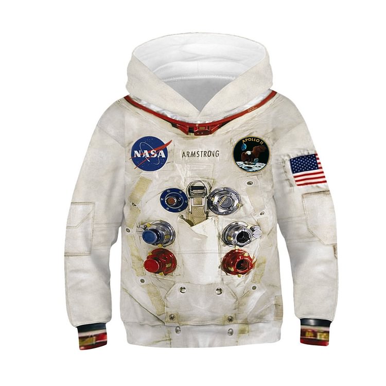 Kids  Apollo Spacewalk Suit 3D Hoodie Unisex Sweatshirt-Mayoulove