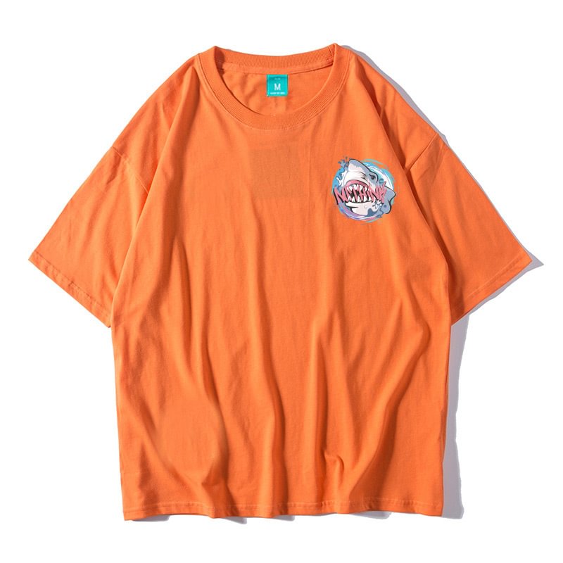 Summer Half Sleeves Hiphop Shark Streetwear T-shirts-VESSFUL