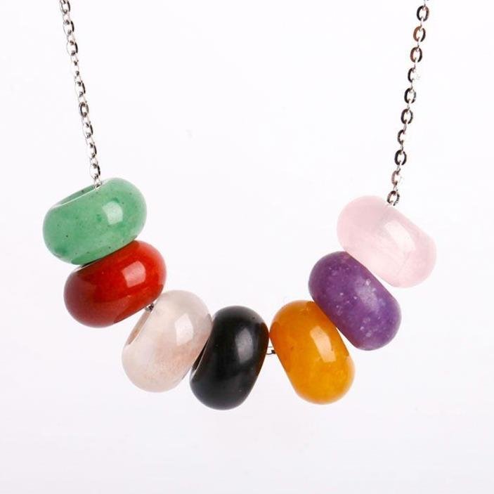 Donuts Shape Chakra Crystal Necklace Jewelry Crystal wholesale suppliers