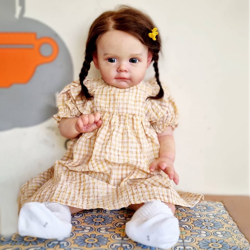 Real Life Baby Full Silicone Girl Dolls Reborns Maggi Realistic Simulation Reborn Baby 12'' Noor