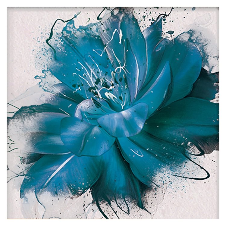 Blue Flowers-11Ct Stamped Cross Stitch-50*50cm