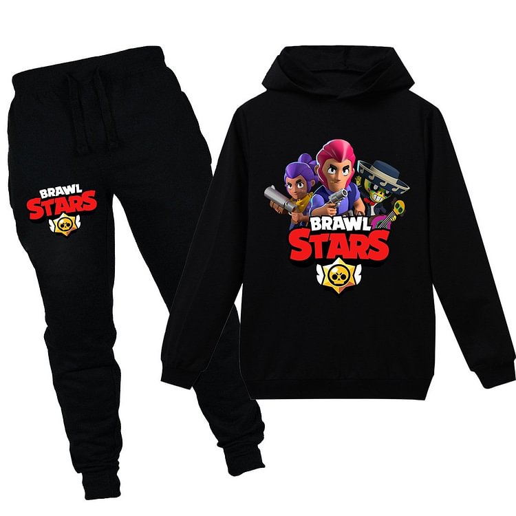 Kids Brawl Stars Hoodie Suits Sweatshirt With Pants-Mayoulove