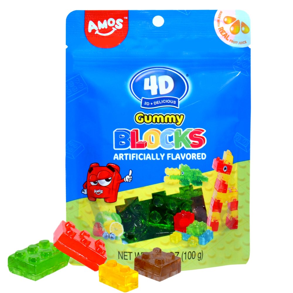 AMOS 4D Gummy Blocks (Pack of 12)
