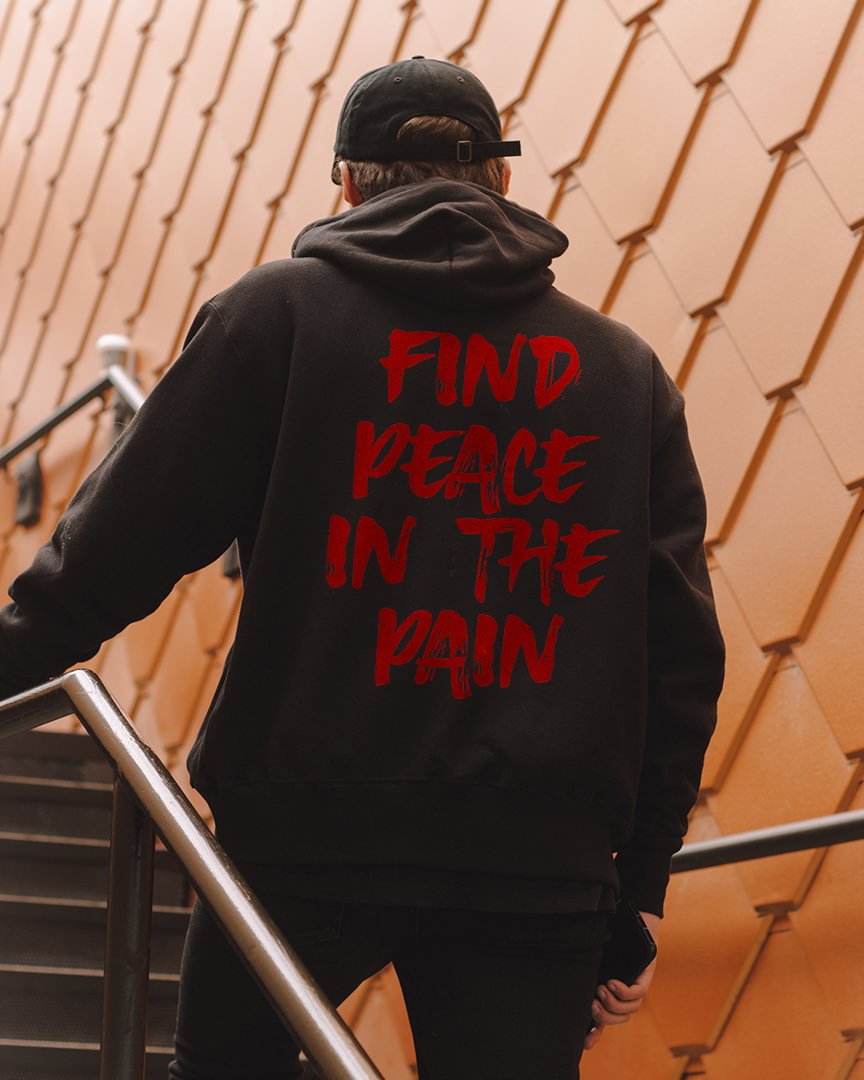 Find Peace in The PainPrinted Men's All-match Hoodie - Cloeinc