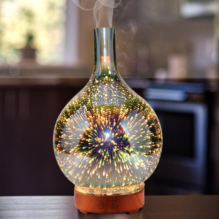 3D Glass Vase Ultrasonic Aroma Diffuser - tree - Codlins