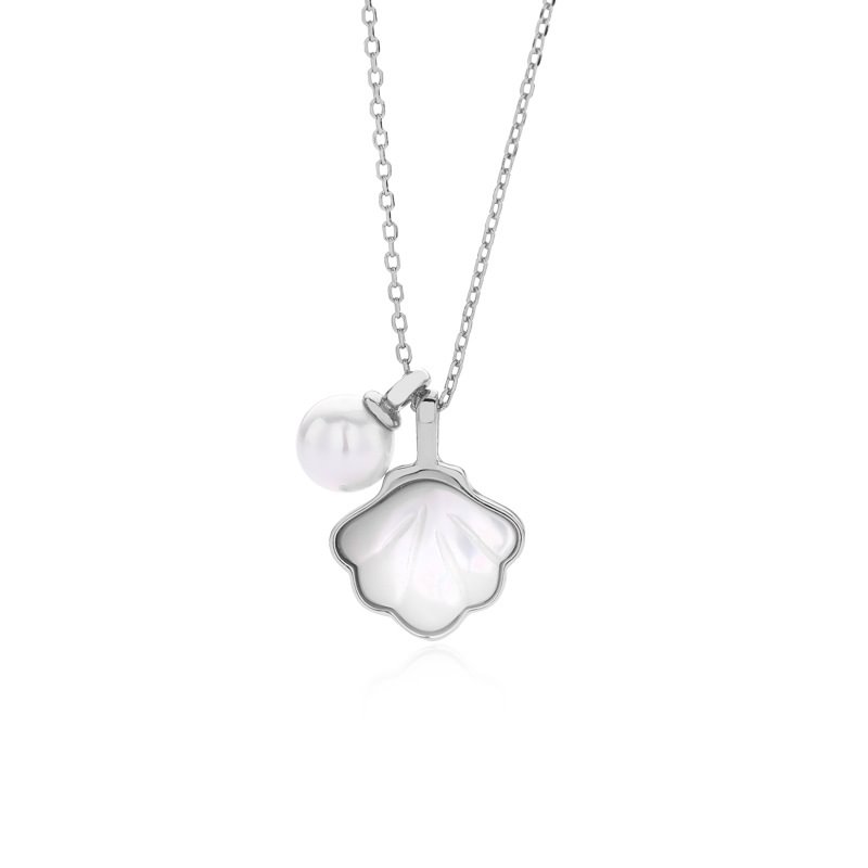 White Fritillaria Pearl Choker Necklace