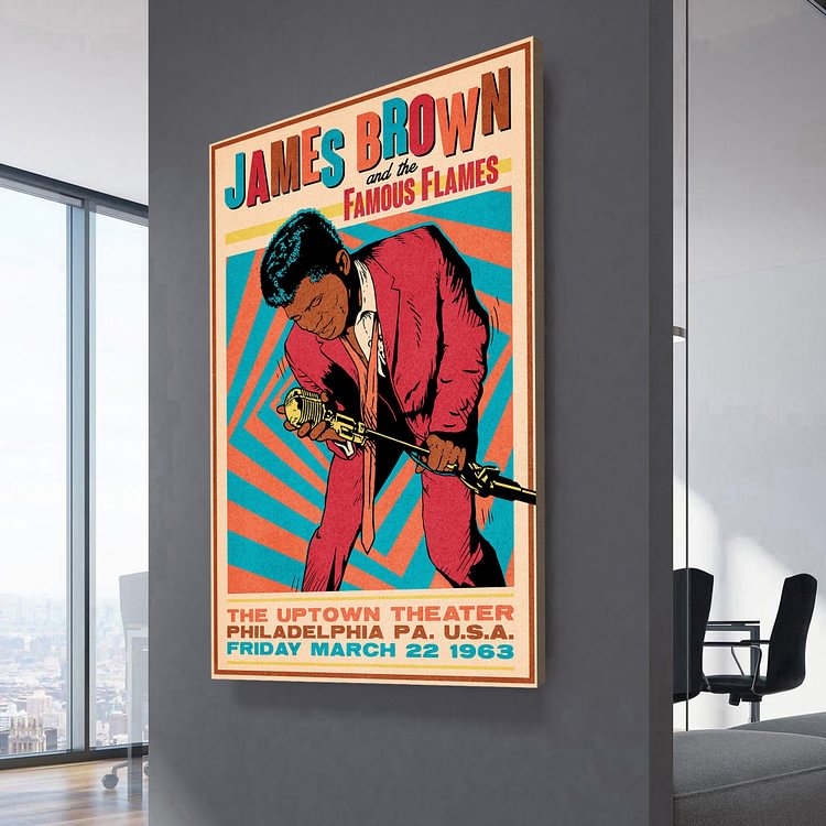James Brown and His Famous Flames Tour the U.S.A. 1963 Canvas Wall Art