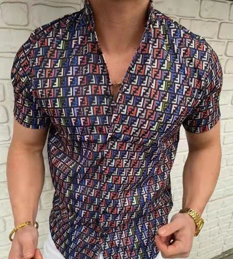 Summer Hawaiian Pattern Short Sleeve Men's Shirts-VESSFUL