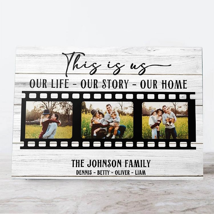 This is Us - Personalised Wooden Photo Frame - Family Photo Frame