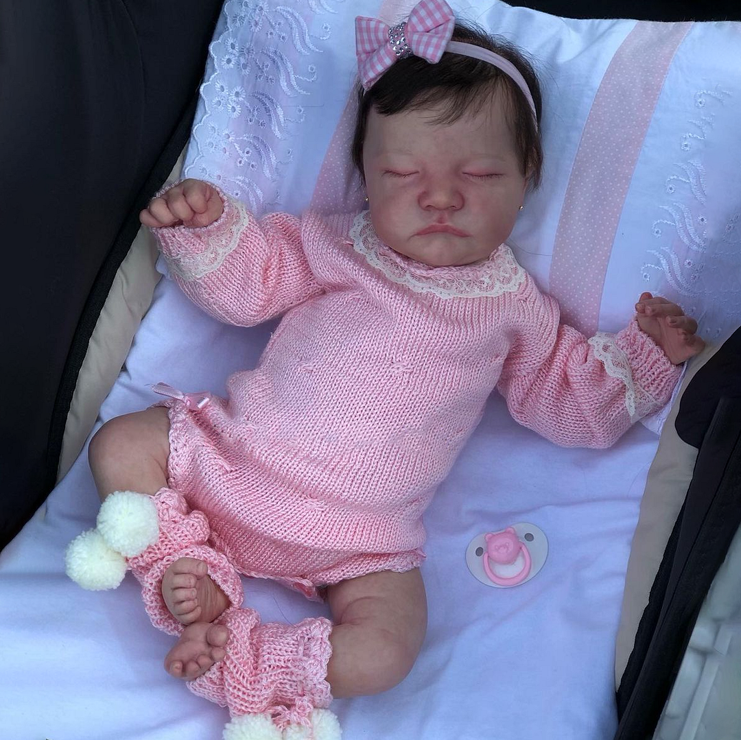 [Silicone Baby Girl] Reborns 12'' Real Leilani, Cute Realistic Soft Newborn Sleeping Dolls For Sale 2022 -Creativegiftss® - [product_tag]