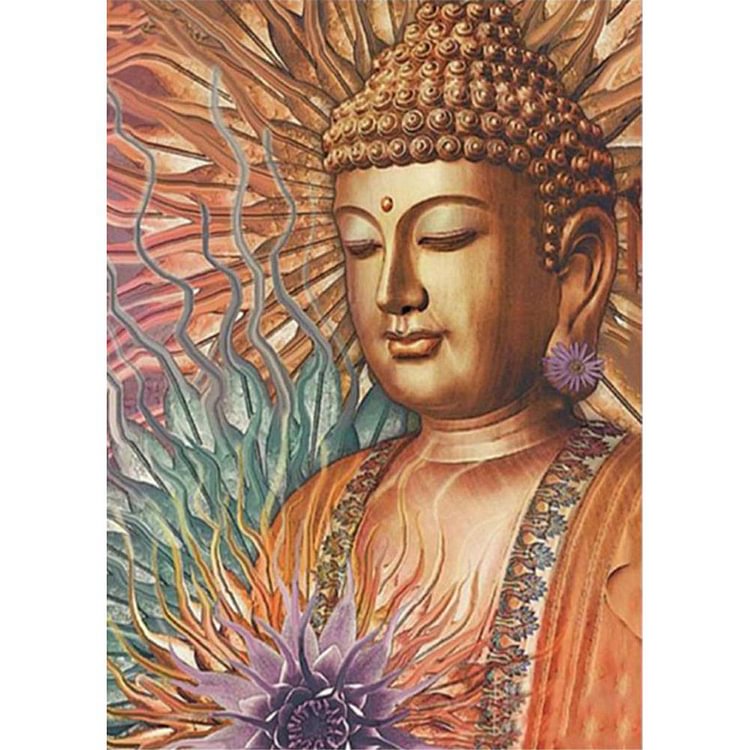 Buddha - Round Drill Diamond Painting - 30*40CM