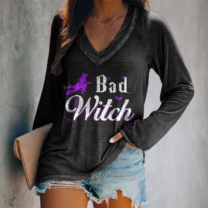 Bad Witch Printed Women's T-shirt