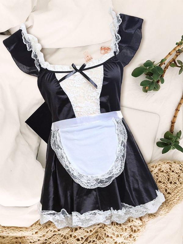 Lace Lingerie Maid Role-play Costume-Icossi