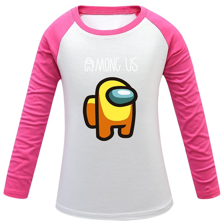 Spring and autumn children's bottoms are among us. Among us, among us, young boys' long sleeve round neck girls' T-shirt 9045-Mayoulove