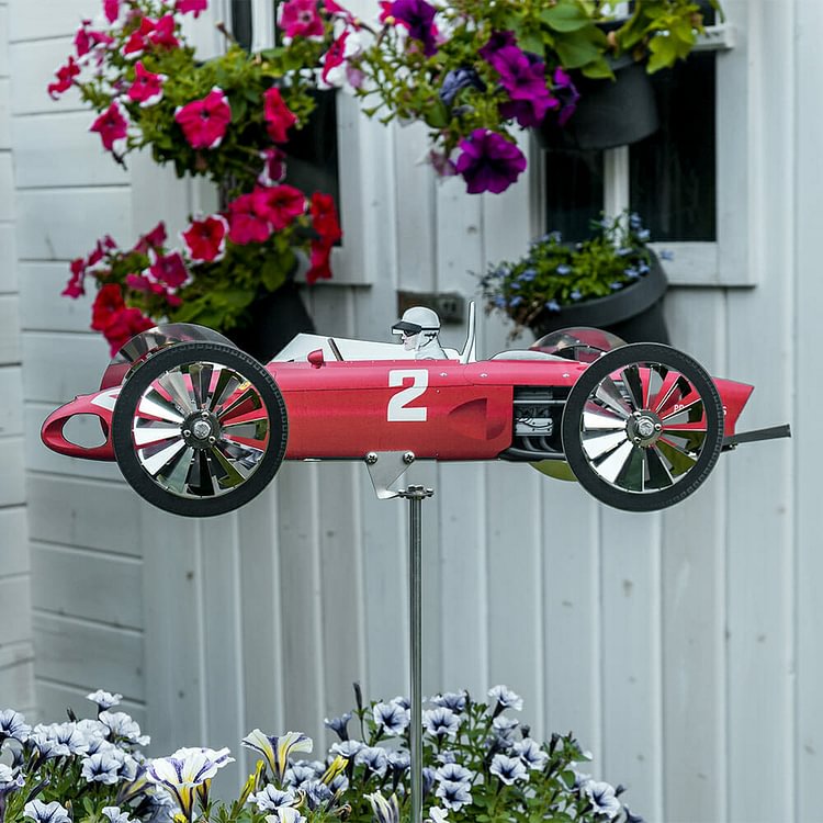Garden Racer Windmill-Classic Racing Car/Handmade/Metal material - Sean - Codlins