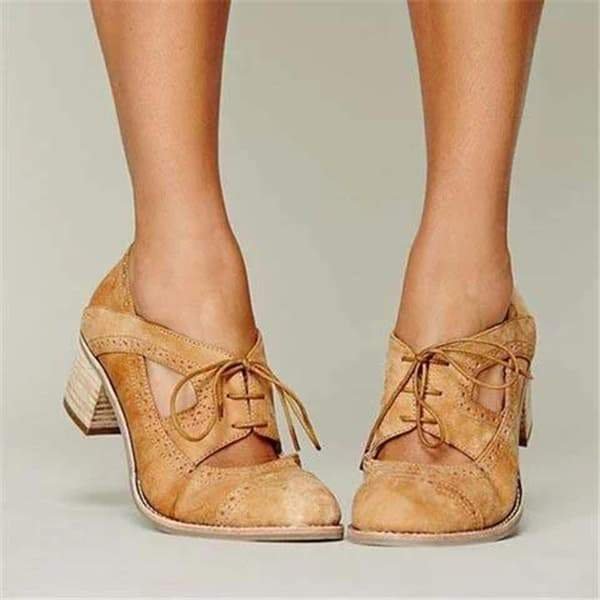 Susiecloths Cutout Lace-up Oxford Shoes