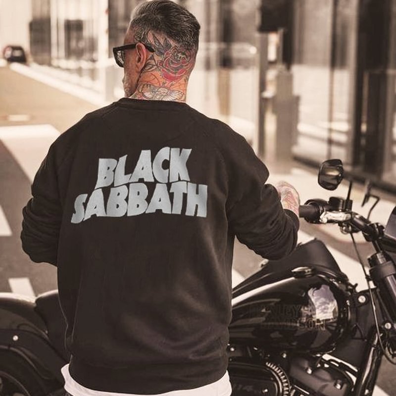 Black Sabbath Print Letter Fashion Sweatshirt - Krazyskull