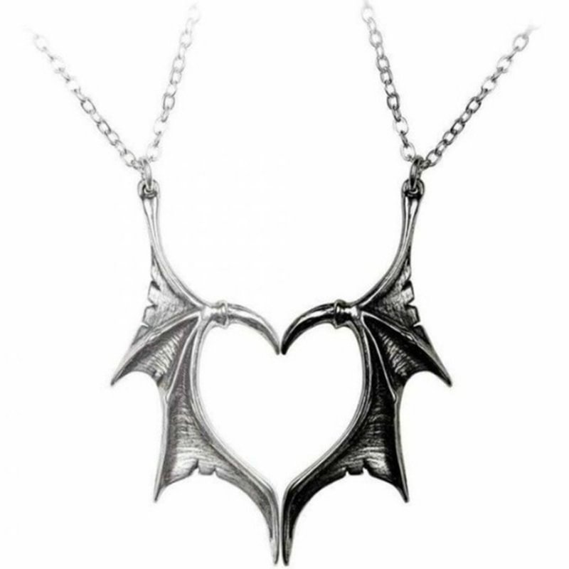 Bat Wings Love Couple Necklace / Techwear Club / Techwear