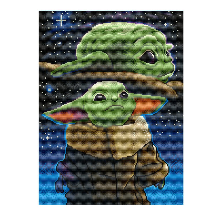 (Counted/Stamped)Yoda - 3 strands Cross Stitch 46*36cm
