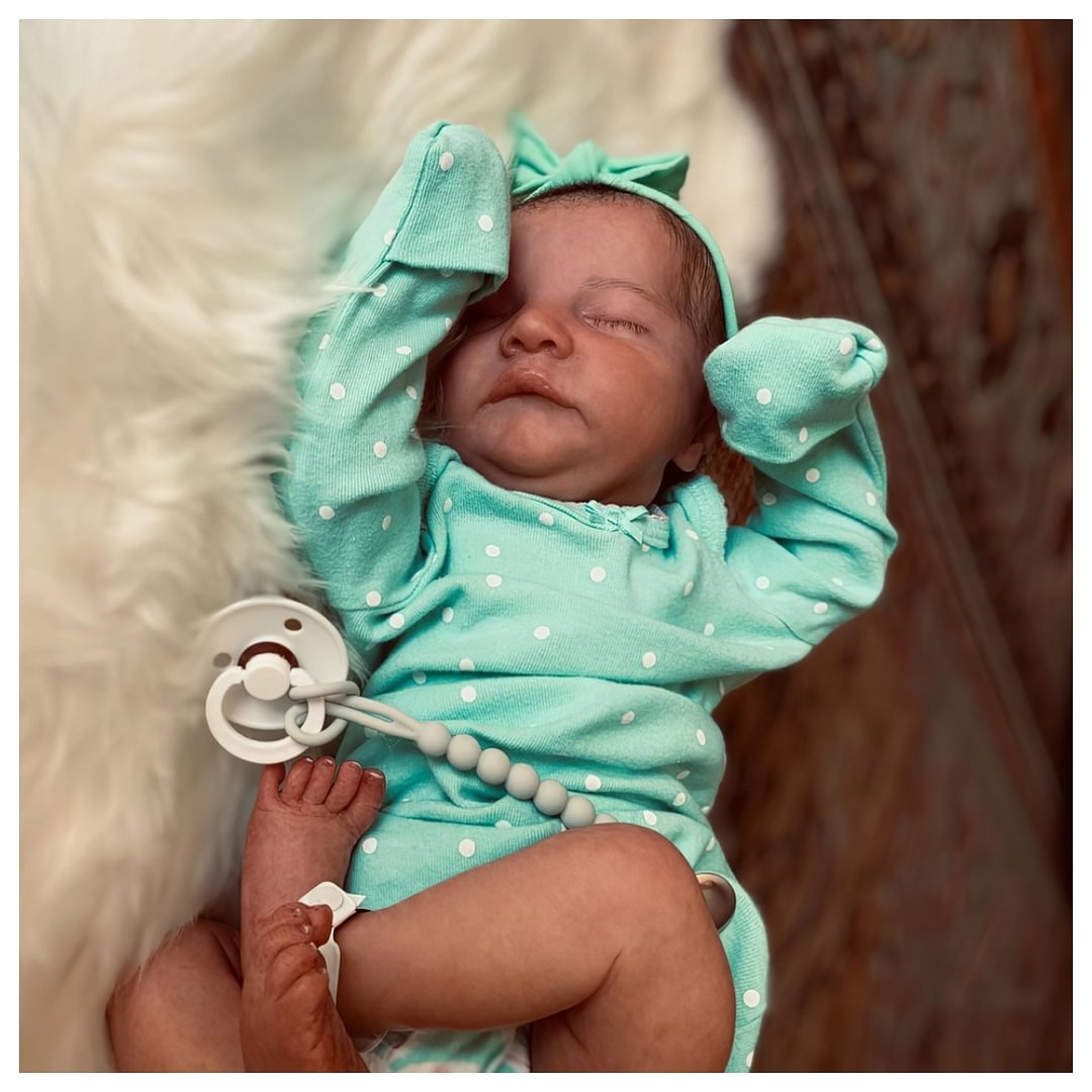 Real Lifelike Sleeping Silicone Reborn Baby Doll Girl, Realistic Weighted Poseable 12'' Newborn Baby -Creativegiftss® - [product_tag]
