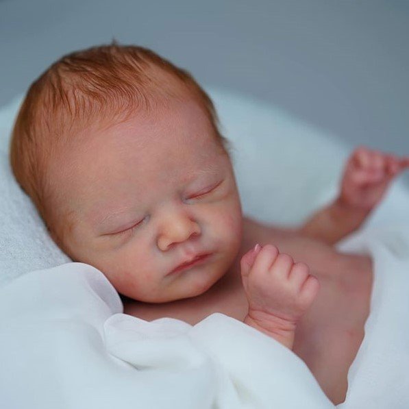 12" Adorable Handmade Silicone Reborn Sleeping Boy Doll Bevis