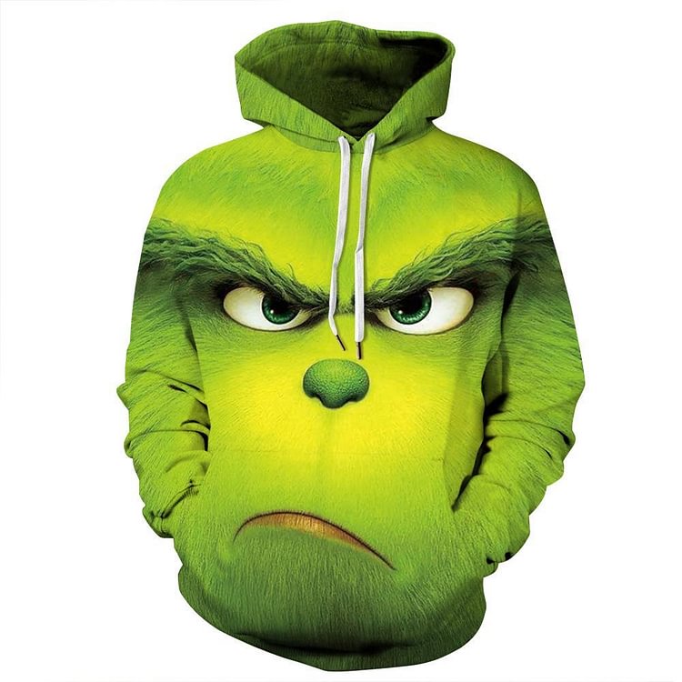 Mayoulove Fashion Angry Grinch 3D Hoodie For Men/Women-Mayoulove