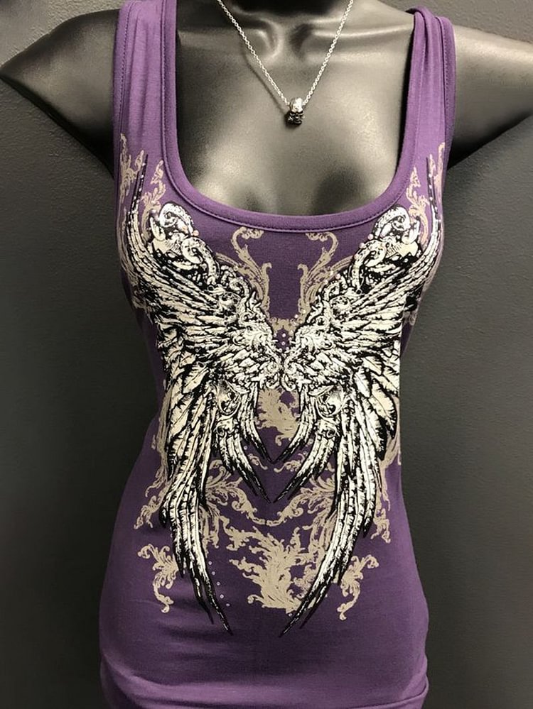 Sexy U-neck Wings pattern Sexy Women's Tank top