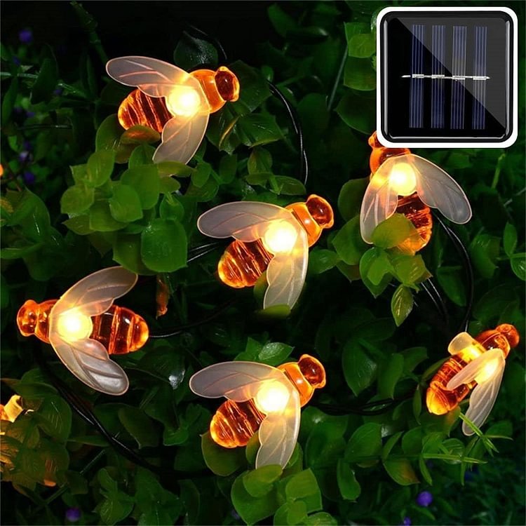 5M Solar Lights String , 20 Led Honey Bee Shape Solar Powered Fairy Lights For Garden - Sean - Codlins