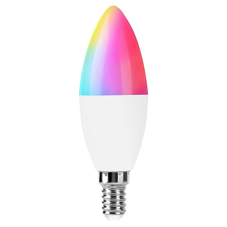 LED WiFi Smart C37 Bulb Head RGBW Color Dimmable ation Light