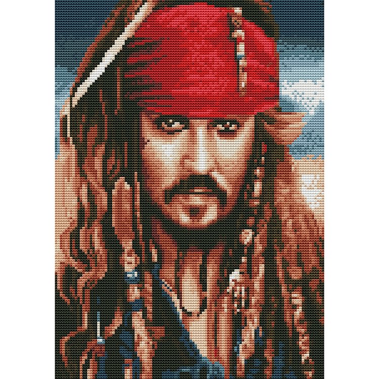 (11Ct Counted/Stamped) Pirate Captain - Cross Stitch Kit 30*40CM