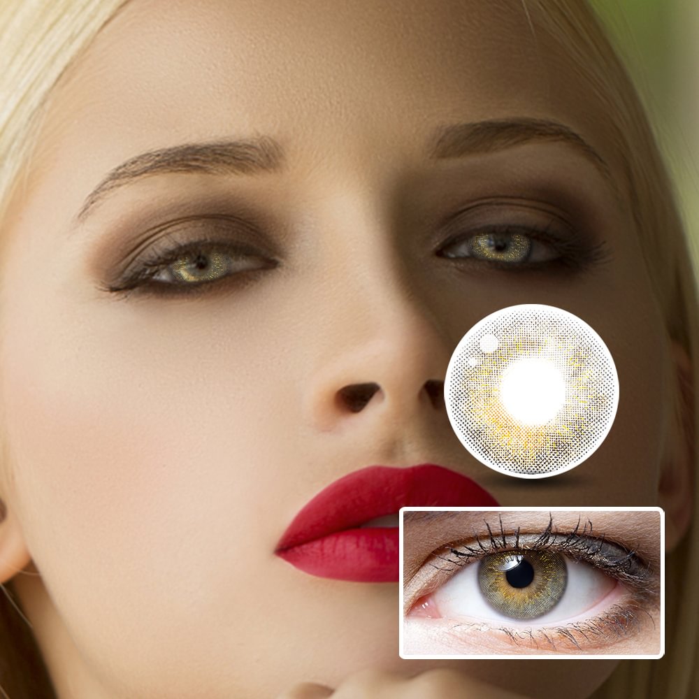 NEBULALENS Gem Tear Brown Yearly Prescription Colored Contact Lenses NEBULALENS