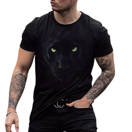 Mens Fashion Panther Printed T-shirt / [viawink] /
