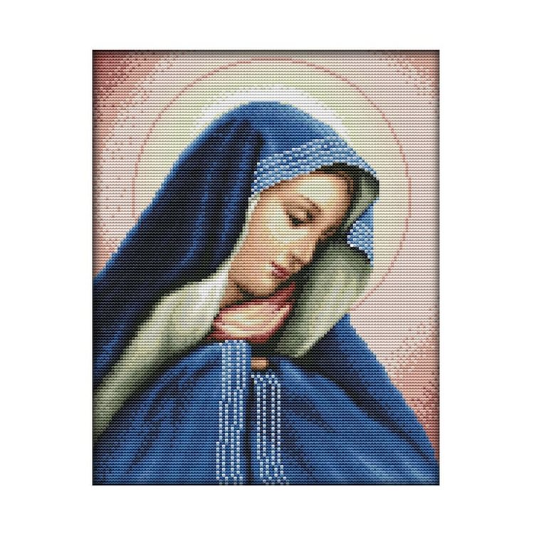 Our Lady - 14CT Stamped Cross Stitch - 30*29cm