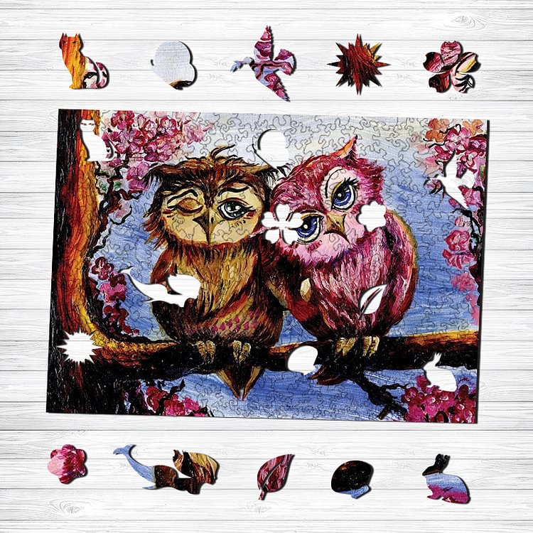 The Owl Family Wooden Jigsaw Puzzle
