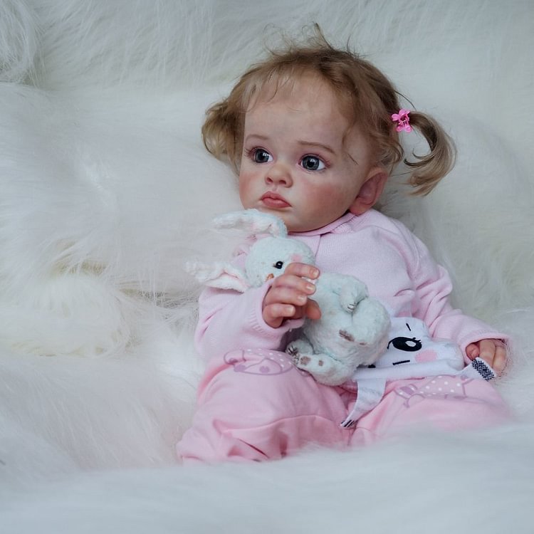  20" Realistic Soft Body True Touch Cloth Body Reborn Cute Toddler Baby Girl Bandy With Blue Eyes - Reborndollsshop.com-Reborndollsshop®