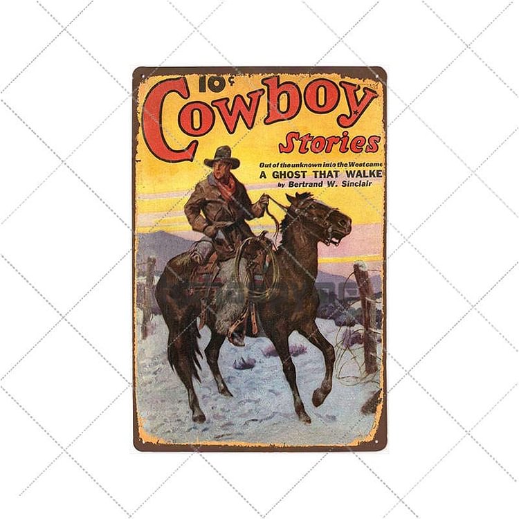 Cowboy - Vintage Tin Signs