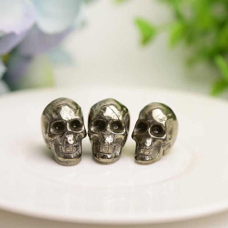 0.8" Mini Pyrite Skull Bulk Crystal wholesale suppliers