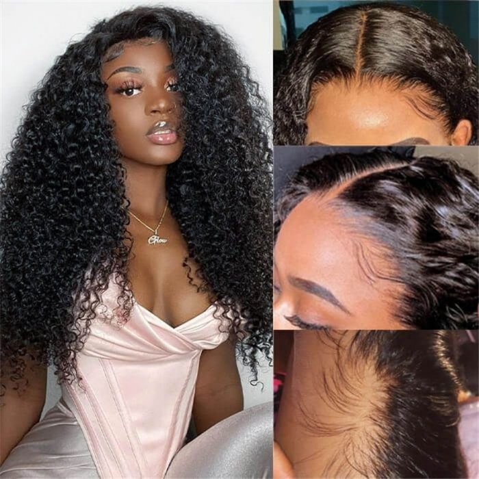 💥 Affordable  💥 Undetectable 5×5 Lace Closure Wigs | Black Curly Hair Wigs | Natural Hairline