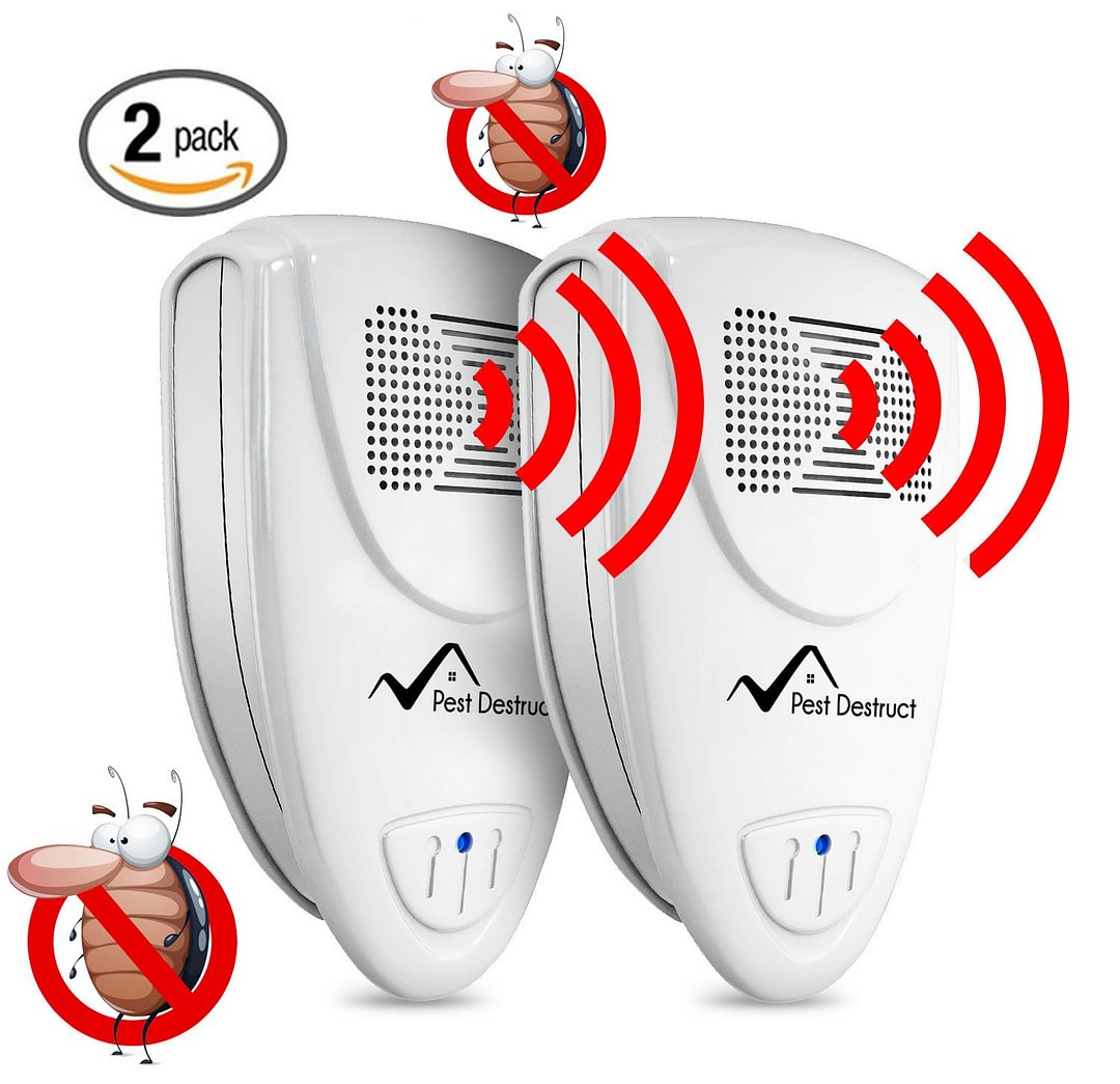 Ultrasonic Cockroach Repeller - PACK of 2 - Get Rid Of Roaches In 48 Hours Or It's FREE - vzzhome