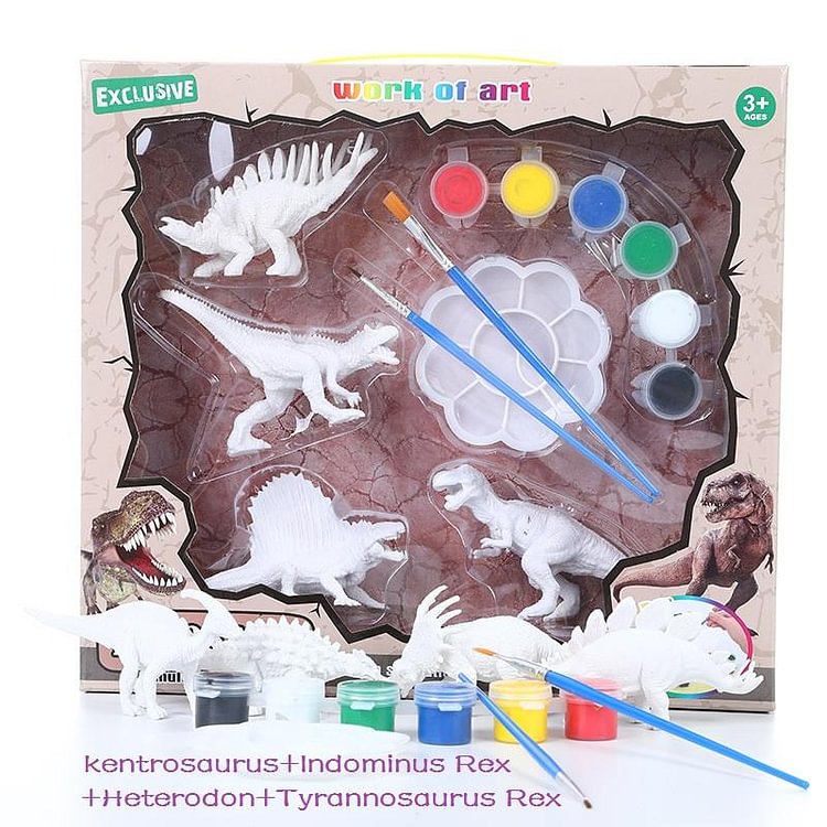 Children diy coloring dinosaur-Mayoulove