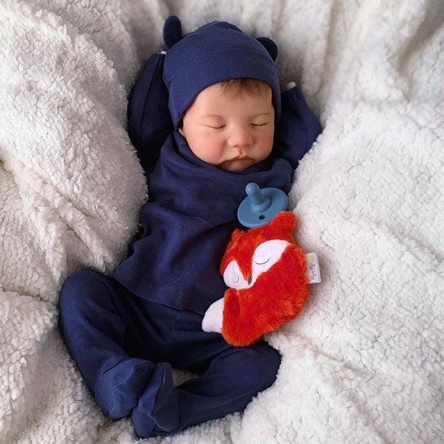 20'' Real Lifelike Sleeping Pierce Reborn Baby Newborn Silicone Boy Doll 2022 -Creativegiftss® - [product_tag]