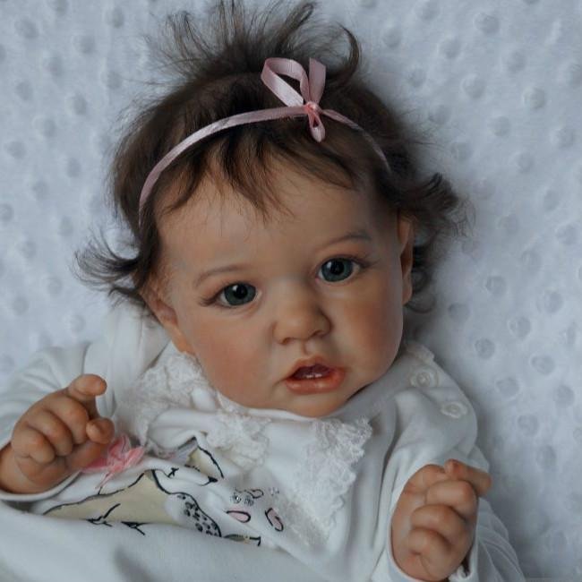 [Flash Sale⚡]20'' Lifelike Weighted Alina Reborn Toddler Baby Doll Girl 2022 with "Heartbeat" and Coos -Creativegiftss® - [product_tag]