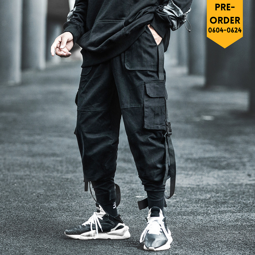 Techwear Style Strapped Utility Multi-pocket Overalls Trousers Jogger Casual Pants [Pre-Order] / Techwear Club / Techwear