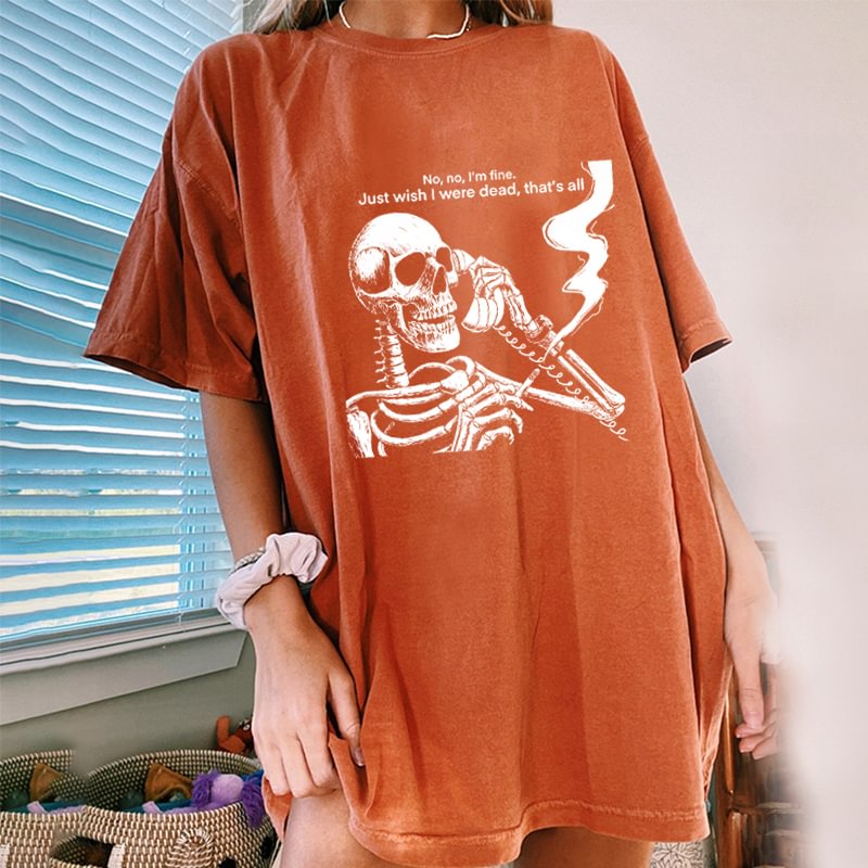 Minnieskull Skeleton printed fashion T-shirt - Minnieskull