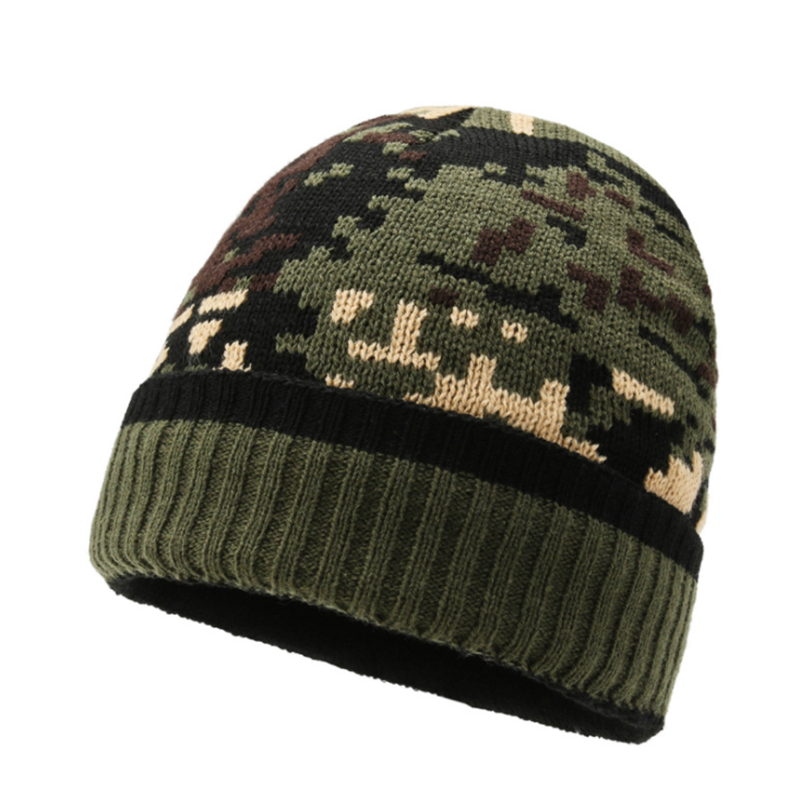Livereid Casual Camouflage Flanging Thick Knitted Hat - Livereid