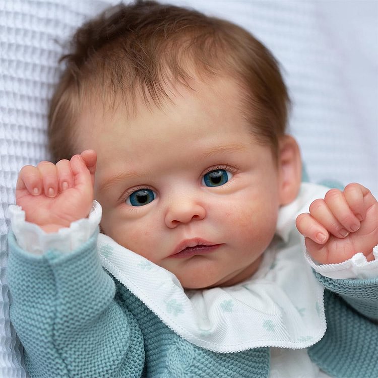  17" Lifelike Cute Touch Soft Brown Hair Reborn Newborn Doll Girl Named Damin - Reborndollsshop.com®-Reborndollsshop®