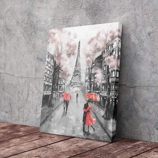 Oil Painting Paris European City France Eiffel Tower Art Canvas Wall