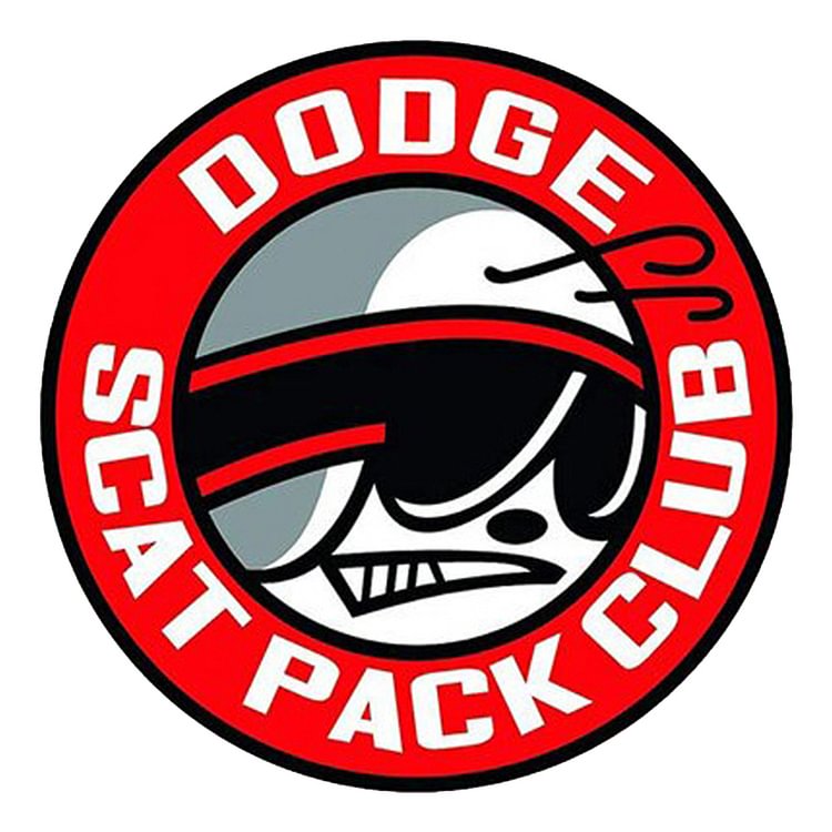 Dodge Scat Pack Club Garage - Round Tin Sign - 30*30cm