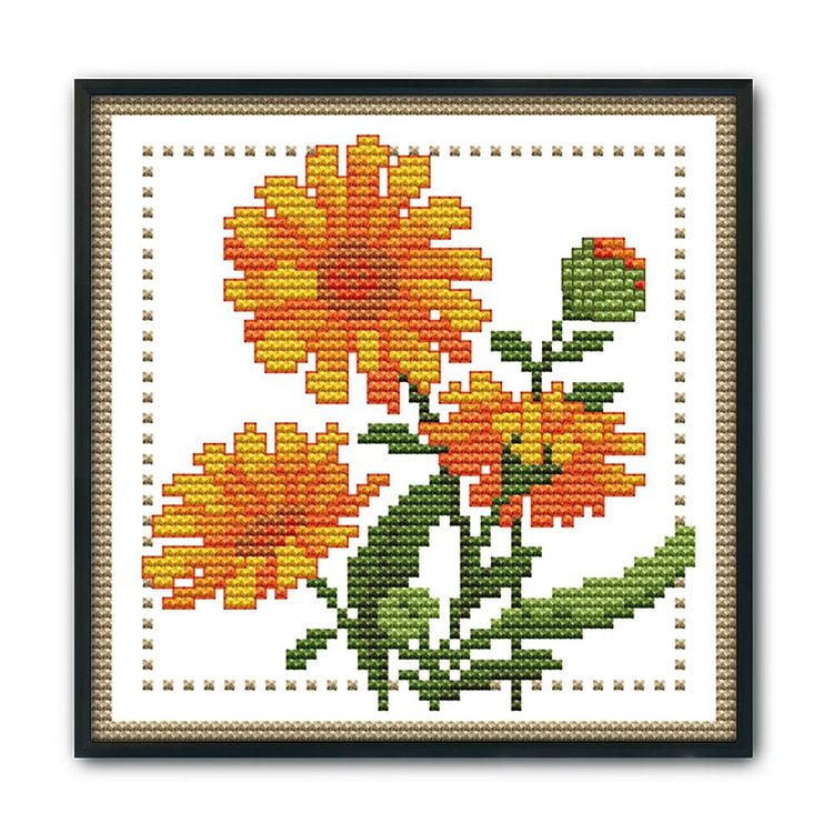 (14Ct/11Ct Counted/Stamped) October - Cross Stitch Kit 17*17CM